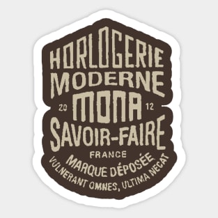 Horlogerie Moderne Mona Savoir-Faire France Sticker